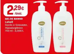 Intermarché Gel de banho Labell promoção