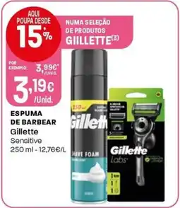 Intermarché Espuma de barbear Gillette Sensitive promoção
