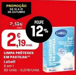 Intermarché Limpa próteses em pastilha labell promoção