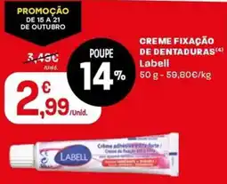 Intermarché Creme fixação de dentaduras Labell promoção