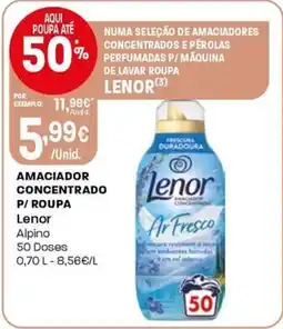 Intermarché Amaciador concentrado p/ roupa lenor alpino promoção