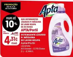 Intermarché Detergente líquido p/ máquina de lavar roupa Apta/PorSi promoção