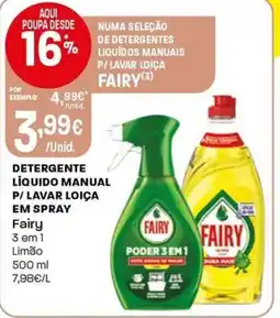 Intermarché De detergentes liquidos manuais p/lavar loica FAIRY promoção