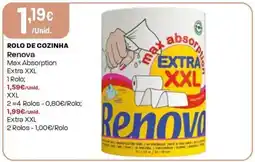 Intermarché Rolo de cozinha Renova Max Absorption Extra XXL promoção