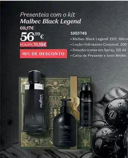 O Boticário Malbec black legend edt promoção
