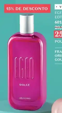 O Boticário Egeo dolce, edt promoção