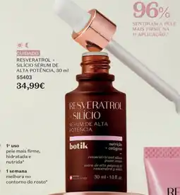 O Boticário Resveratrol + silício sérum de alta potência promoção