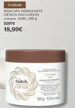O Boticário Máscara hidratante ciência das curvas crespos 4abc promoção