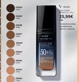 O Boticário Base líquida retinol³ h+ promoção