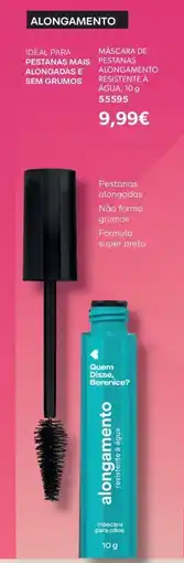 O Boticário Máscara de pestanas alongamento resistente à água promoção