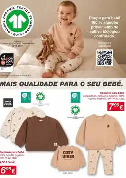 kik Camisola para bebé 100% Algodão Orgânico promoção
