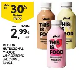 Continente Bebida nutricional yfood promoção