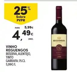 Continente vinho reguengos reserva, alentejo, tinto promoção