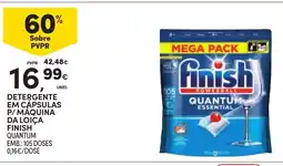 Continente detergente em cápsulas p/ máquina da loiça finish quantum promoção