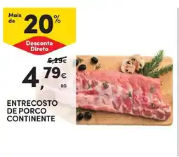 Continente Entrecosto de porco continente promoção