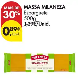 Pingo Doce massa milaneza esparguete promoção