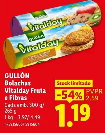 Gullón Bolachas Vitalday Fruta e Fibras