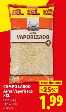 Lidl campo largo arroz vaporizado xxl promoção