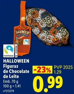 Lidl Halloween figuras de chocolate de leite promoção