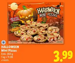 Lidl Halloween mini pizzas promoção