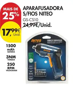 Pingo Doce aparafusadora s/fios niteo promoção