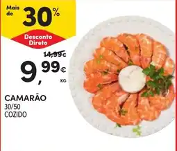 Continente Camarão 30/50 Cozido promoção