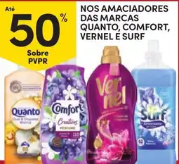 Continente Amaciadores das marcas quanto, comfort, vernel e surf promoção