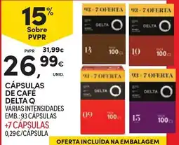 Continente Cápsulas de café delta q promoção