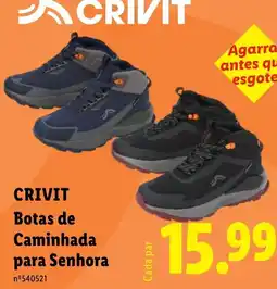 Lidl Crivit botas de caminhada para senhora promoção