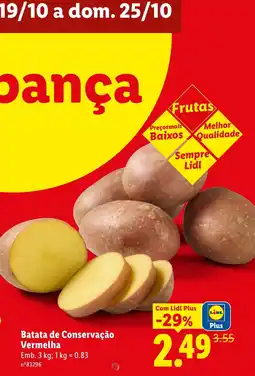 Lidl Batata de Conservação Vermelha promoção