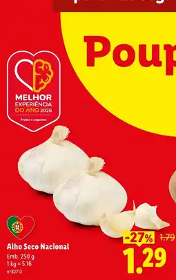 Lidl Alho Seco Nacional promoção