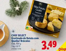 Lidl chef select gratinado de batata com queijo/ brócolos promoção