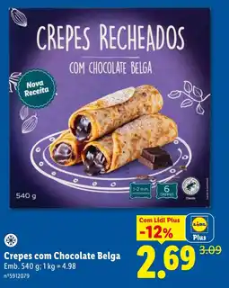 Lidl Crepes com Chocolate Belga promoção