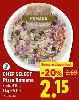 Lidl Chef select pizza romana promoção