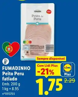 Lidl Fumadinho peito peru fatiado promoção