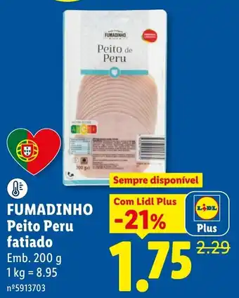 Fumadinho peito peru fatiado