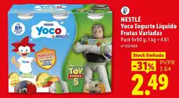 Lidl Nestlé Yoco Iogurte Líquido Frutas Variadas promoção