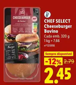 Lidl chef select cheeseburger bovino promoção