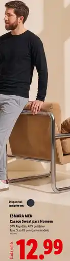 Lidl Esmara men casaco sweat para homem promoção