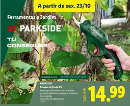 Lidl Parkside tesoura de poda 4 v promoção
