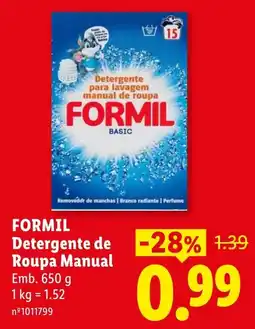Lidl formil detergente de roupa manual promoção