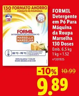Lidl formil detergente em pó para máquina da roupa marselha promoção
