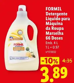 Lidl formil detergente liquido para maquina da roupa marselha promoção