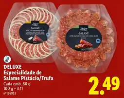 Lidl Deluxe Especialidade de Salame Pistácio/Trufa promoção