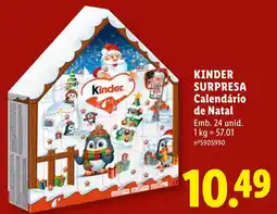 Lidl Kinder surpresa calendário de natal promoção