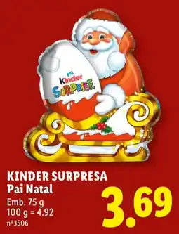 Lidl Kinder surpresa pai natal promoção
