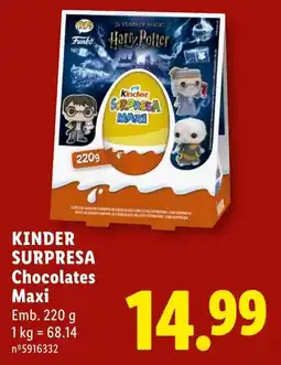 Lidl Kinder surpresa chocolates maxi promoção
