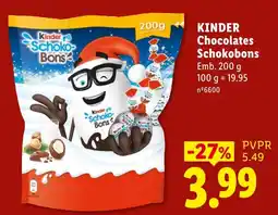 Lidl kinder schoko-bons promoção