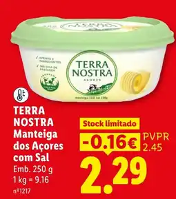 Lidl Terra nostra manteiga dos Açores com sal promoção