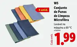 Lidl Conjunto de Panos de Limpeza Microfibra promoção